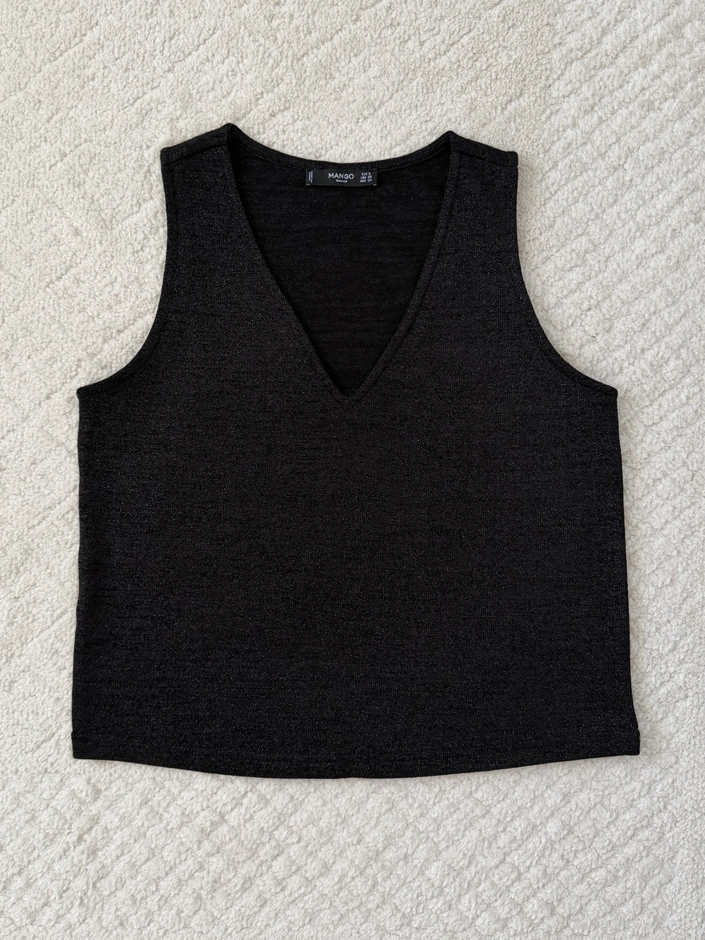 Mango Metallic Knit Top